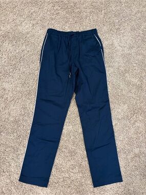 Wildfang Navy Pants with White Side Piping